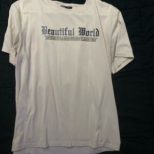 SHEIN Cream Graphic Tee